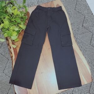 Black Midrise Cargo Pants
